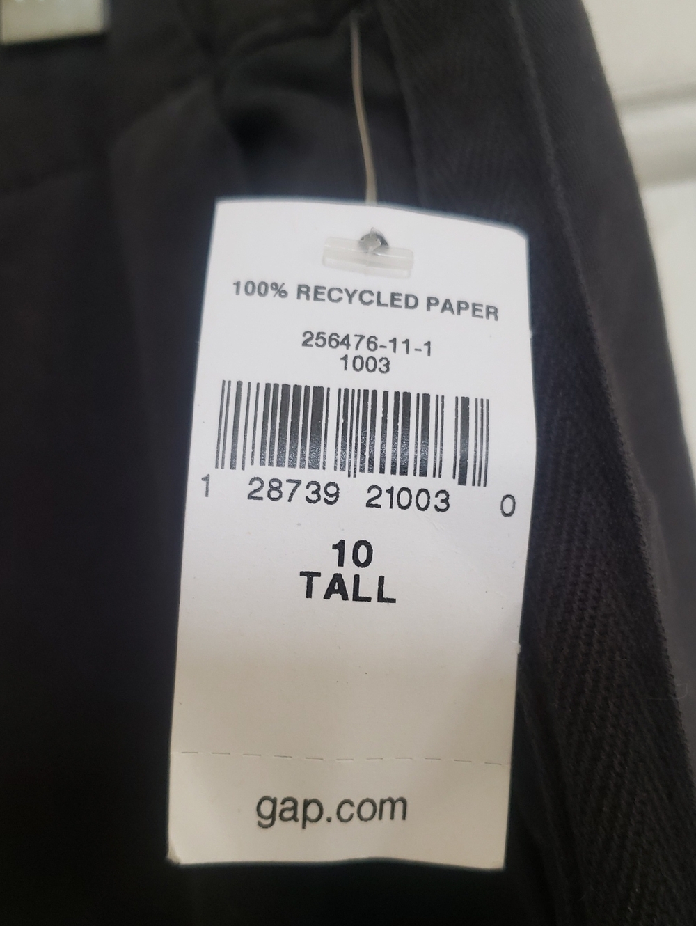 GAP Black Girlfriend Chino Pants Satin Tuxedo Stripe 10 Tall NWT - Picture 14 of 14